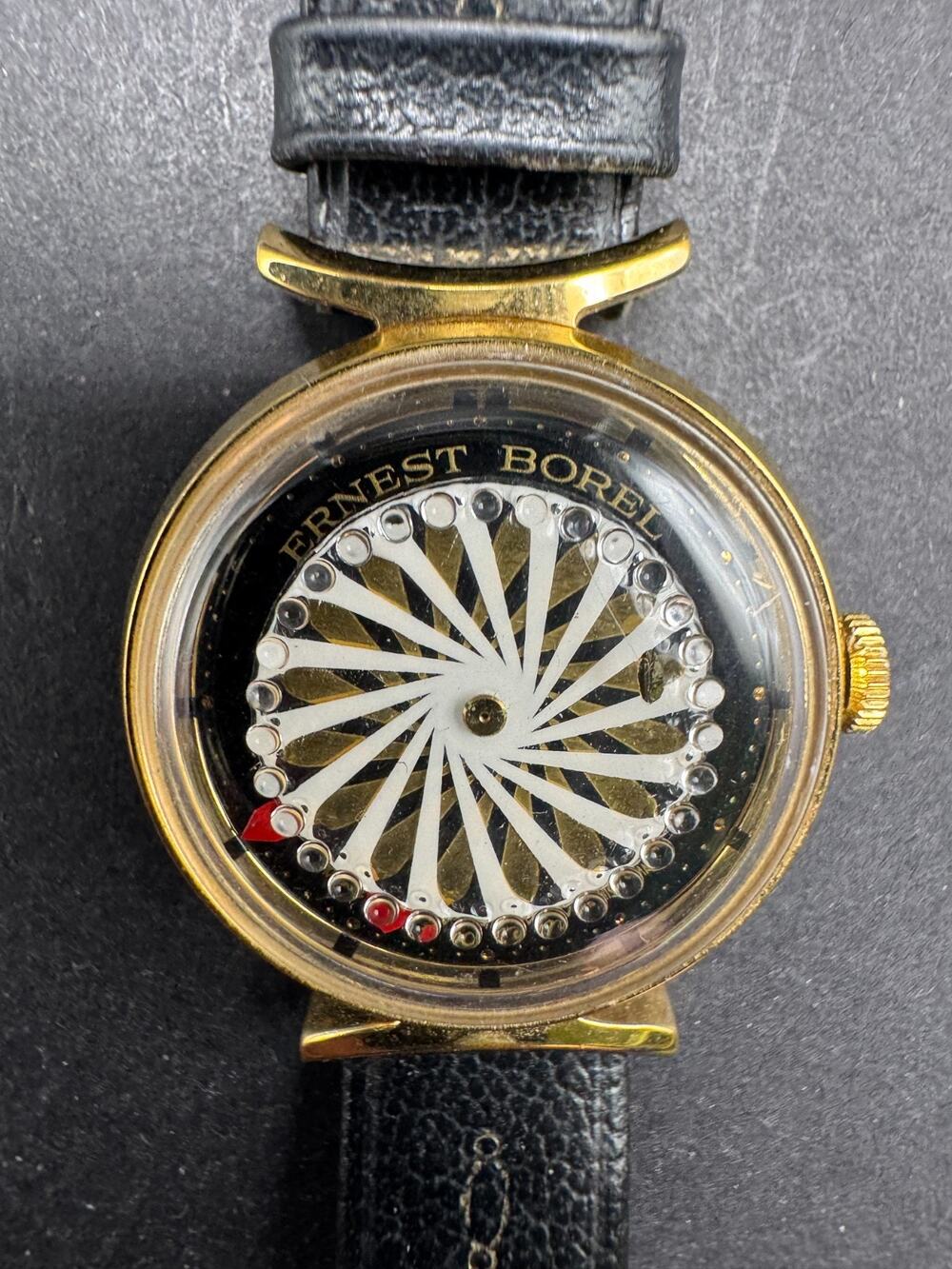 Vintage Ernest Borel Cocktail Synchron 26 Kaleidoscope 17 Jewels Swiss Watch
